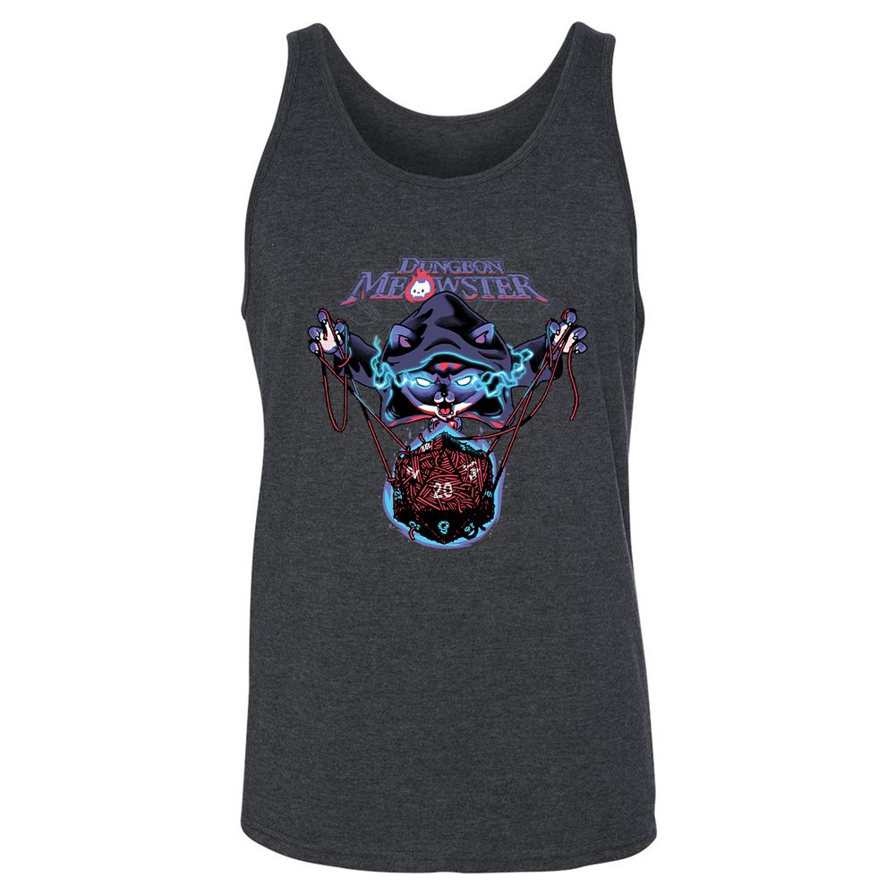 Dungeon Meowster Unisex Jersey Tank - Dark Grey Heather - 6