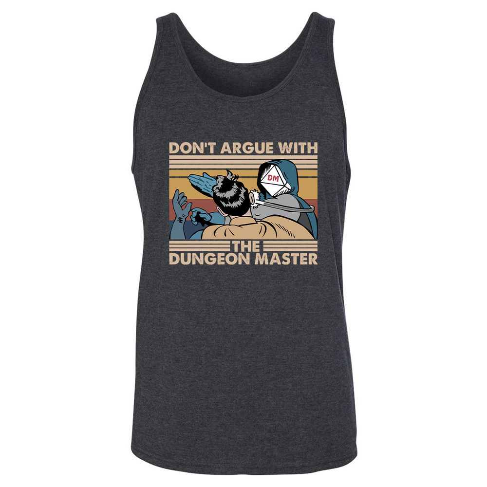 Don't Argue With The DM Unisex Jersey Tank - Dark Grey Heather - 6