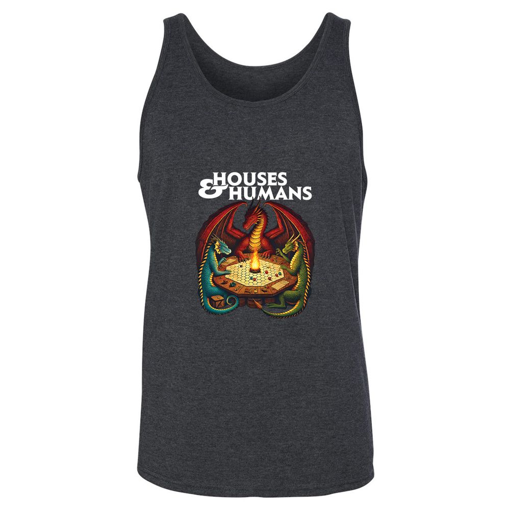 Houses & Humans Unisex Jersey Tank - Dark Grey Heather - 6