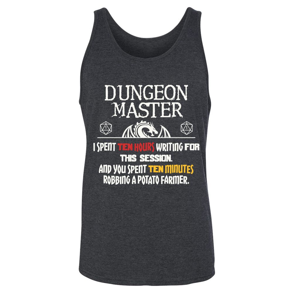Dungeon Master Chaos Meme Unisex Jersey Tank - Dark Grey Heather - 6