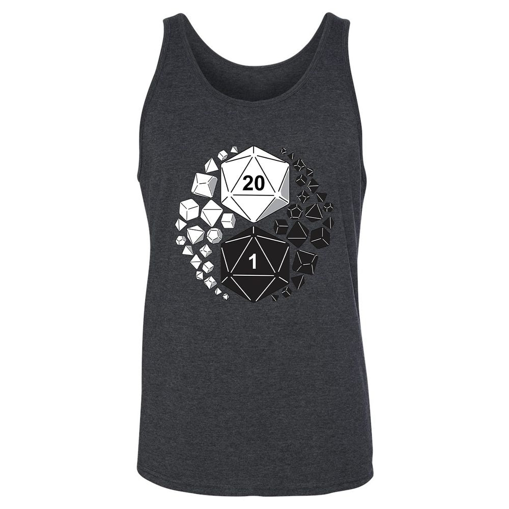 Gaming Yin Yang Unisex Jersey Tank - Dark Grey Heather - 6
