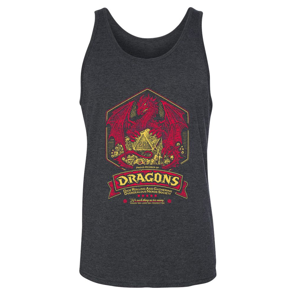 Fantasy Dragon With Dice - Dark Grey Heather - 6