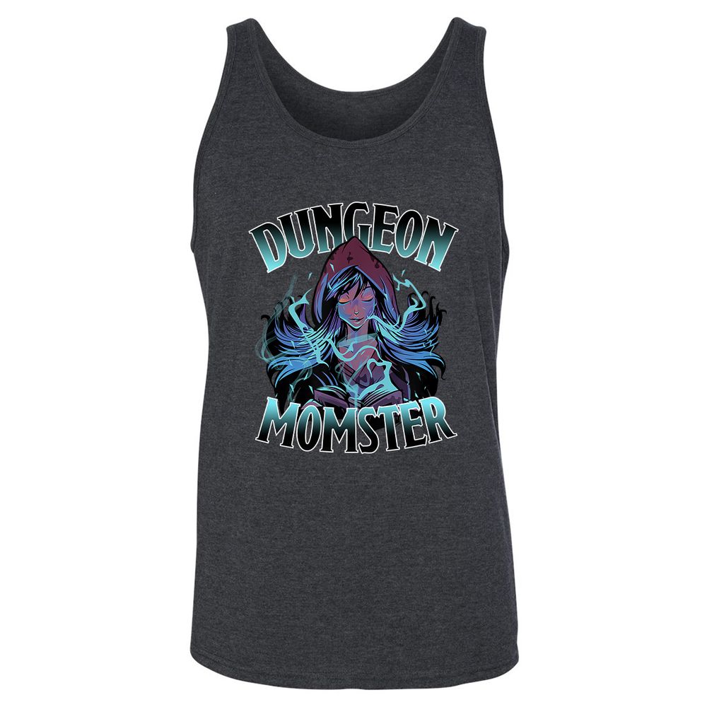 Dungeon Momster Unisex Jersey Tank - Dark Grey Heather - 6