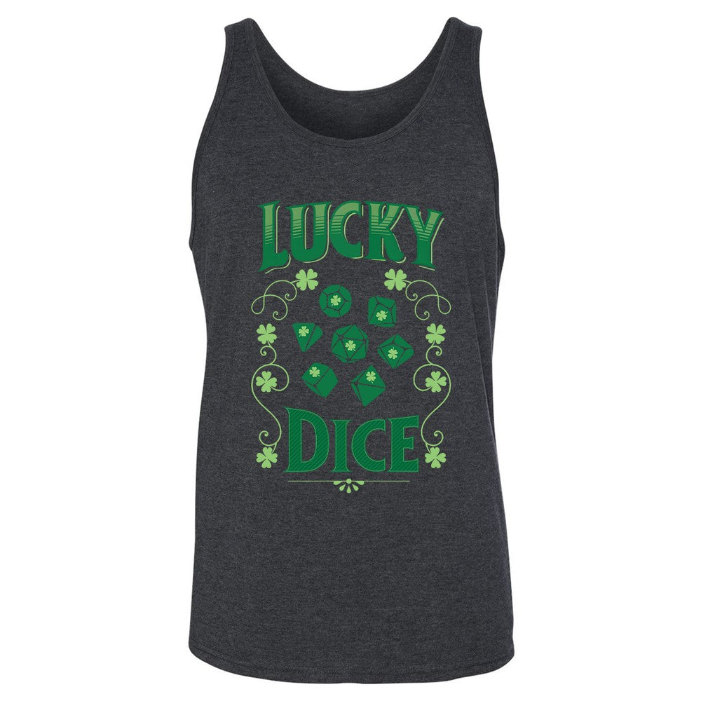 Lucky Dice Unisex Jersey Tank - Dark Grey Heather - 6