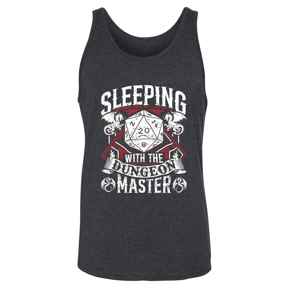 Sleeping With The DM Unisex Jersey Tank - Dark Grey Heather - 6