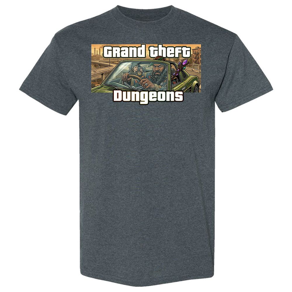 Grand Theft Dungeons Classic Unisex T-Shirt - Dark Heather - 6