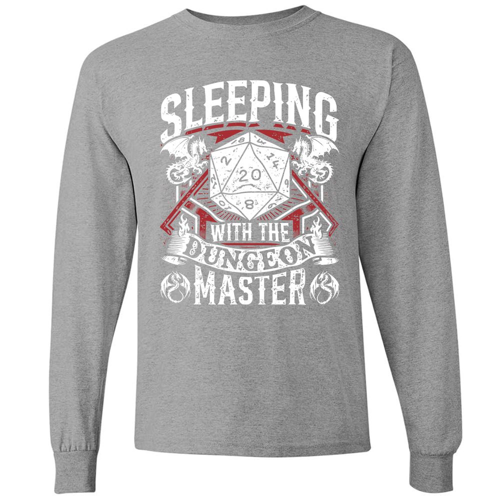 Sleeping With The DM Long Sleeve T-Shirt - Graphite Heather - 6