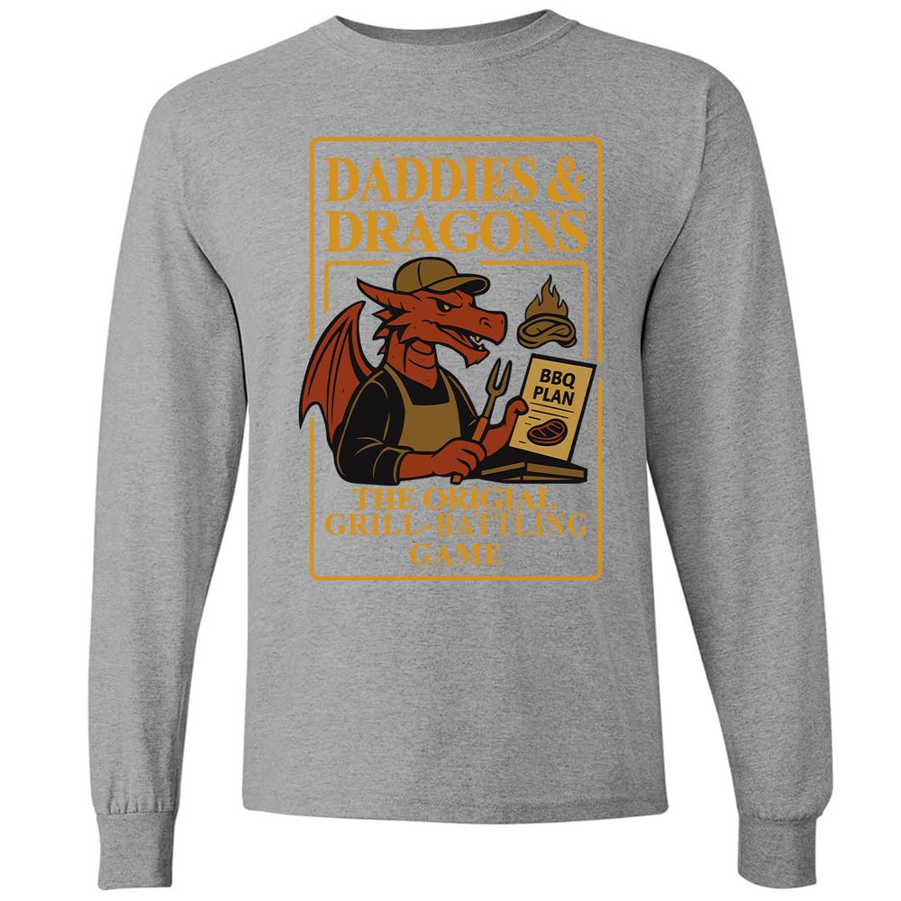 Daddies & Dragons Long Sleeve T-Shirt - Graphite Heather - 6
