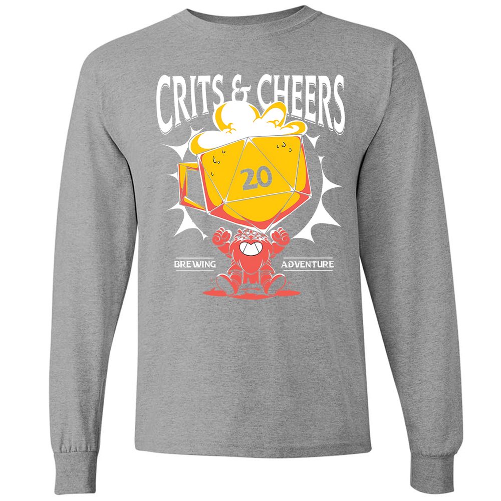 Crits & Cheers Long Sleeve T-Shirt - Graphite Heather - 6