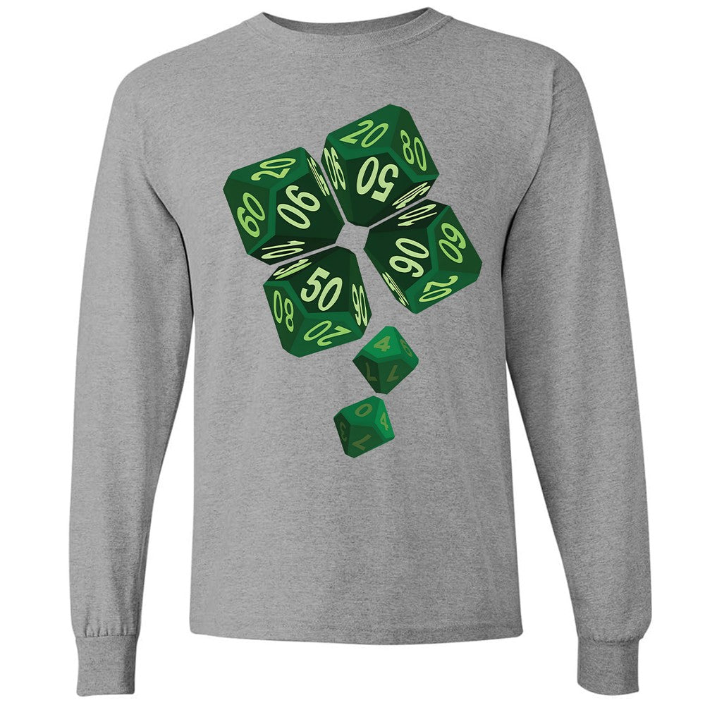 Dice Clover Long Sleeve T-Shirt - Graphite Heather - 6