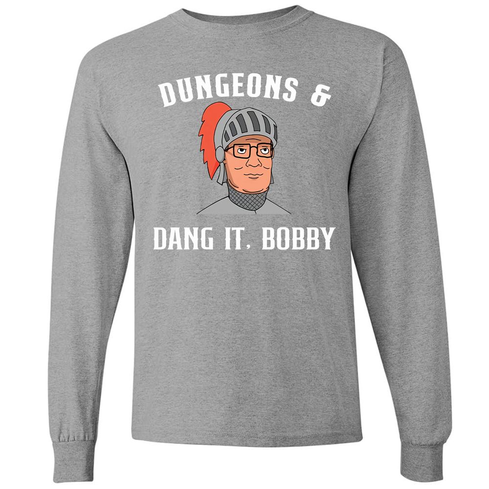 Dang It Bobby Long Sleeve T-Shirt - Graphite Heather - 6