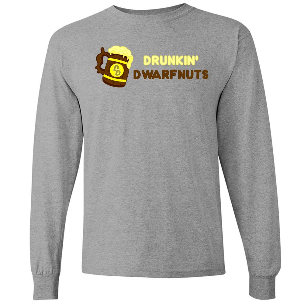 Drunkin' Dwartnuts Long Sleeve T-Shirt - Graphite Heather - 6
