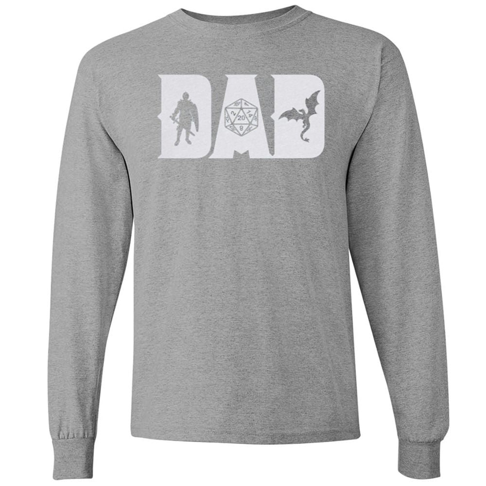 Dad Fathers Day Long Sleeve T-Shirt - Graphite Heather - 6