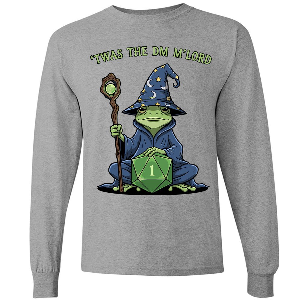 Twas the DM M’lord Long Sleeve T-Shirt - Graphite Heather - 6