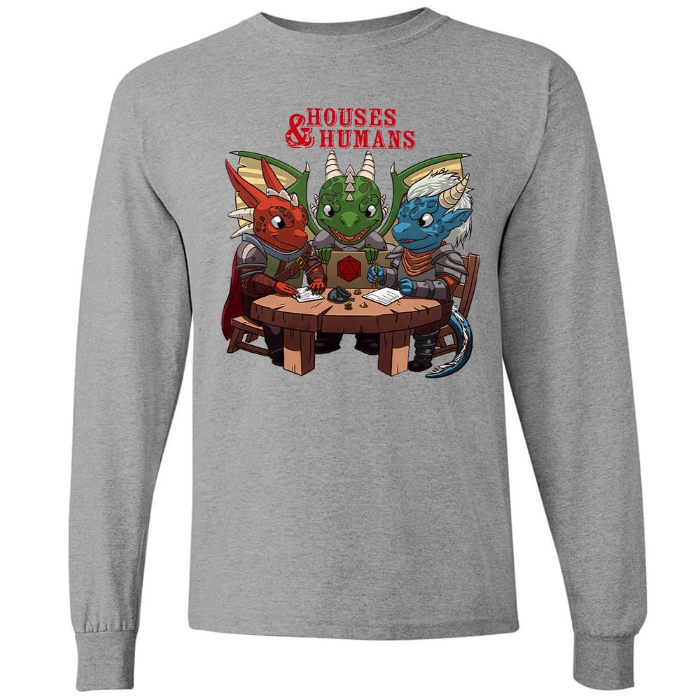 Houses & Humans Long Sleeve T-Shirt - Graphite Heather - 6