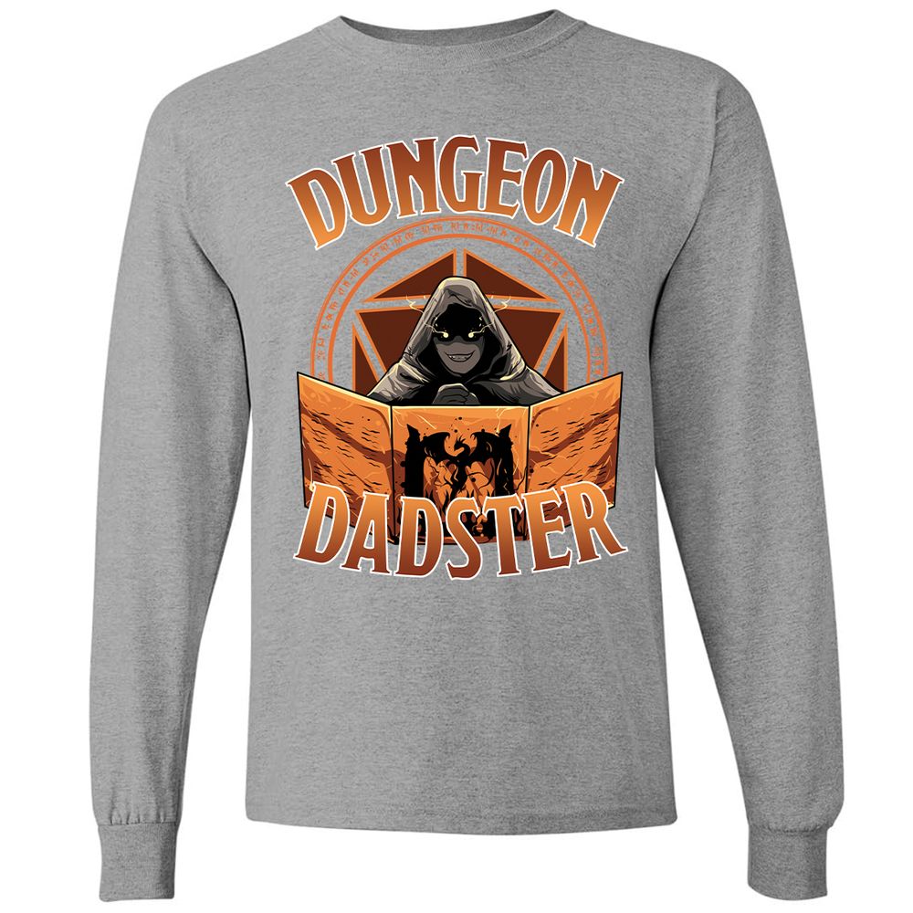 Dungeon Dadster Long Sleeve T-Shirt - Graphite Heather - 6