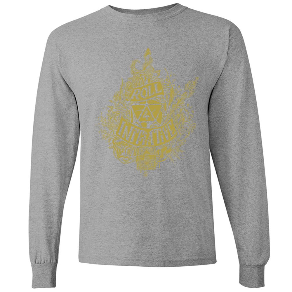 Roll Initiative Long Sleeve T-Shirt - Graphite Heather - 6