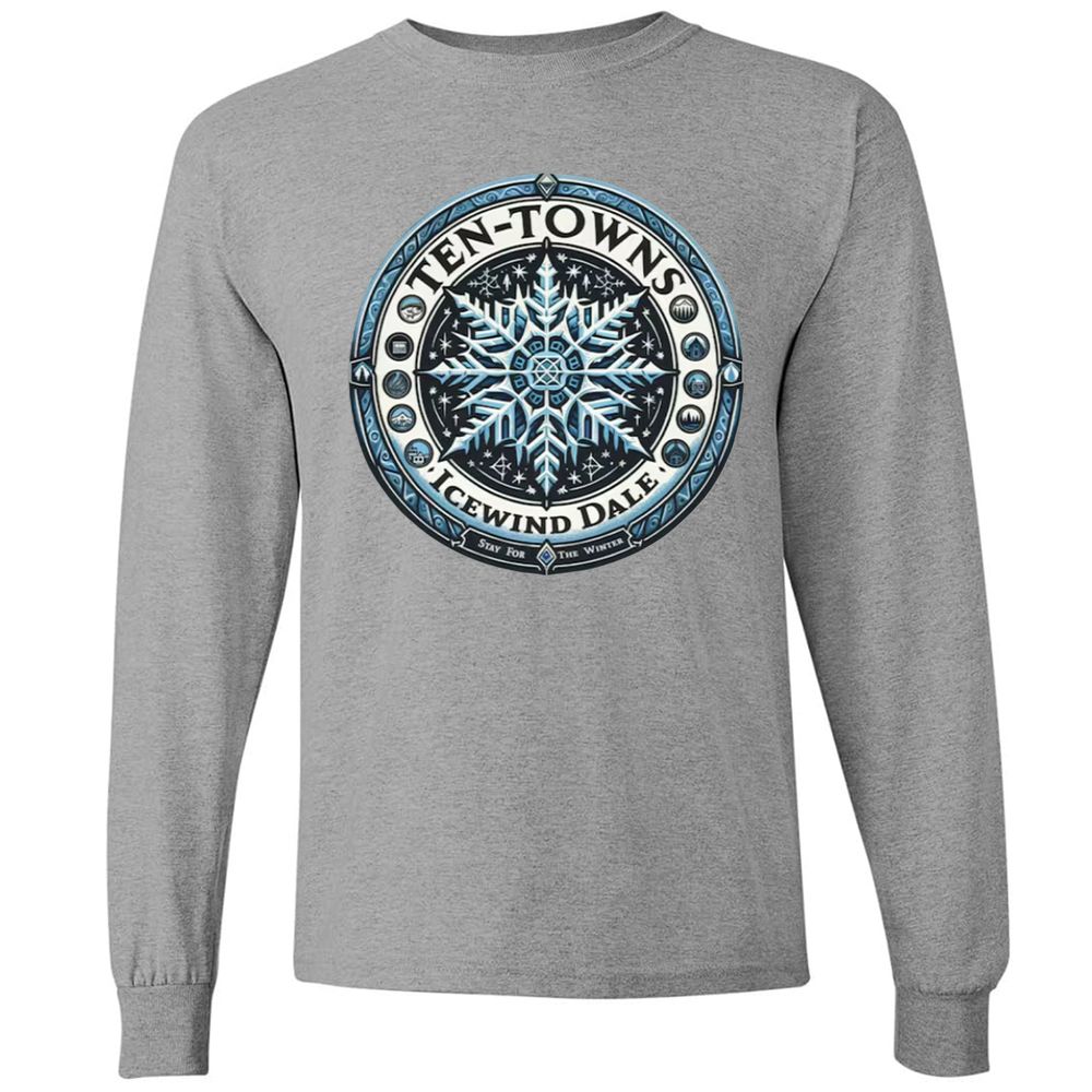 Ten-Towns Icewind Dale Long Sleeve T-Shirt - Graphite Heather - 6