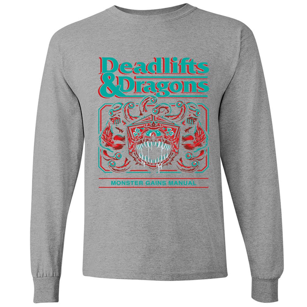 Deadlifts & Dragons Beholder - Graphite Heather - 6