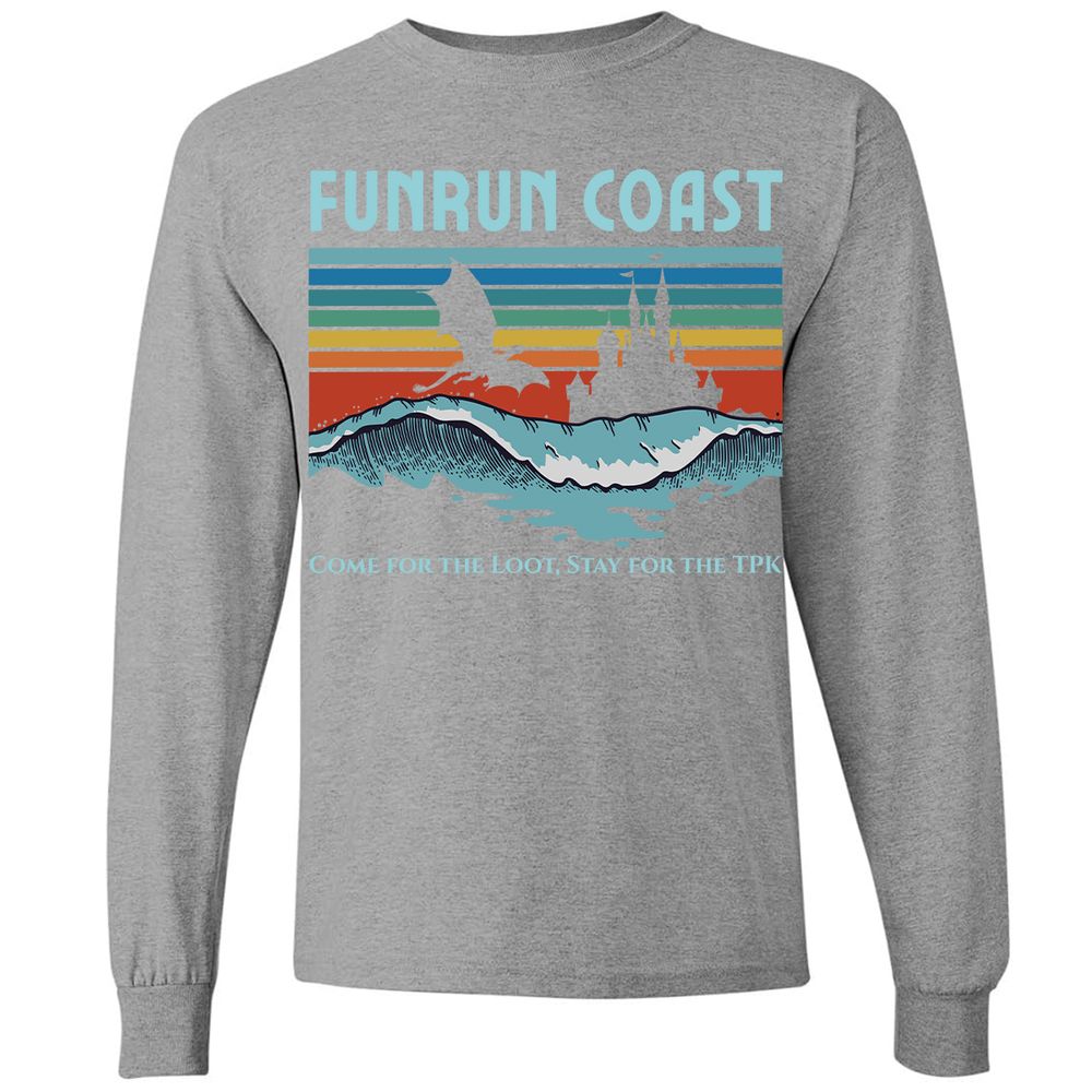 FUNRUN COAST Long Sleeve T-Shirt - Graphite Heather - 6