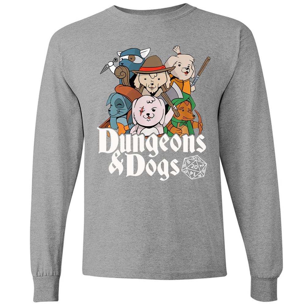 Dungeons & Dogs Long Sleeve T-Shirt - Graphite Heather - 6