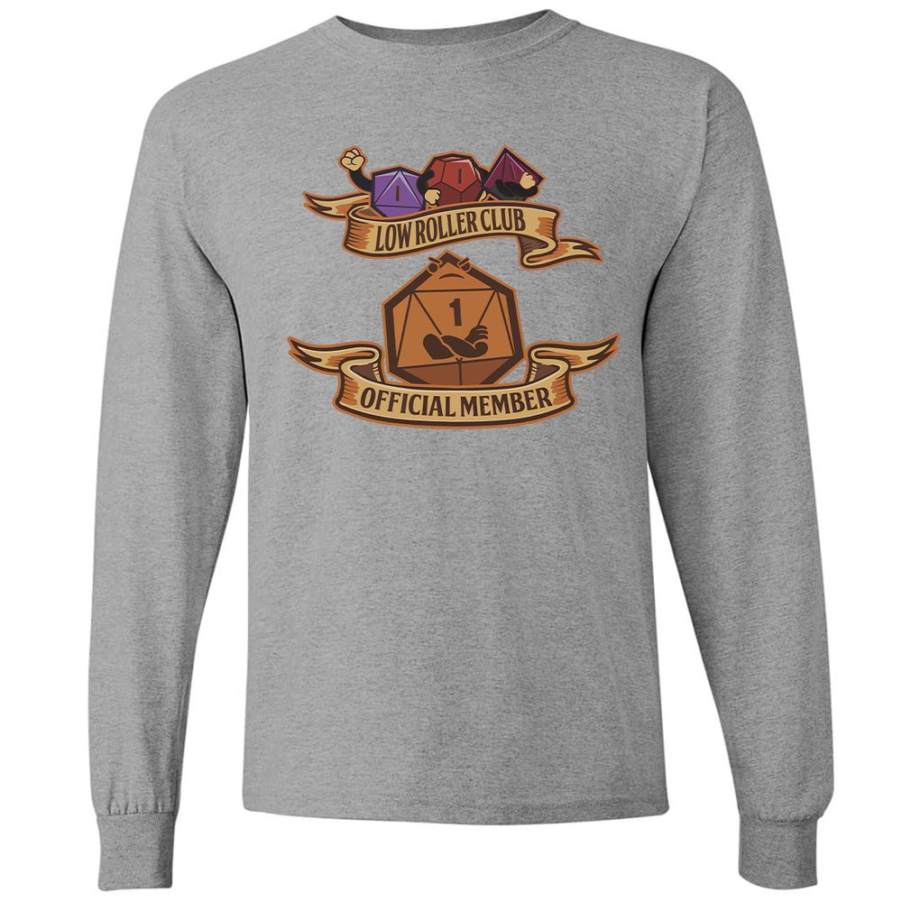 Low Roller Club Long Sleeve T-Shirt - Graphite Heather - 6