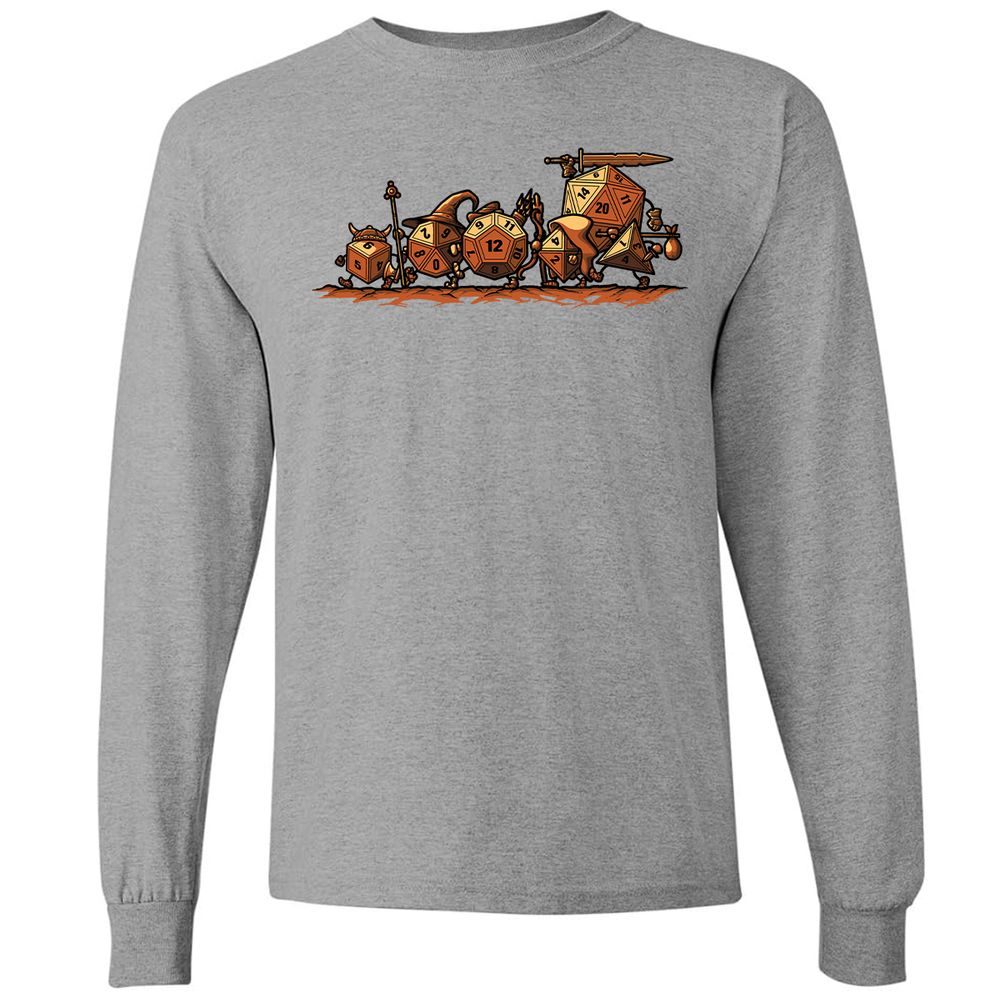 Fellowship Of The Dices Long Sleeve T-Shirt - Graphite Heather - 6