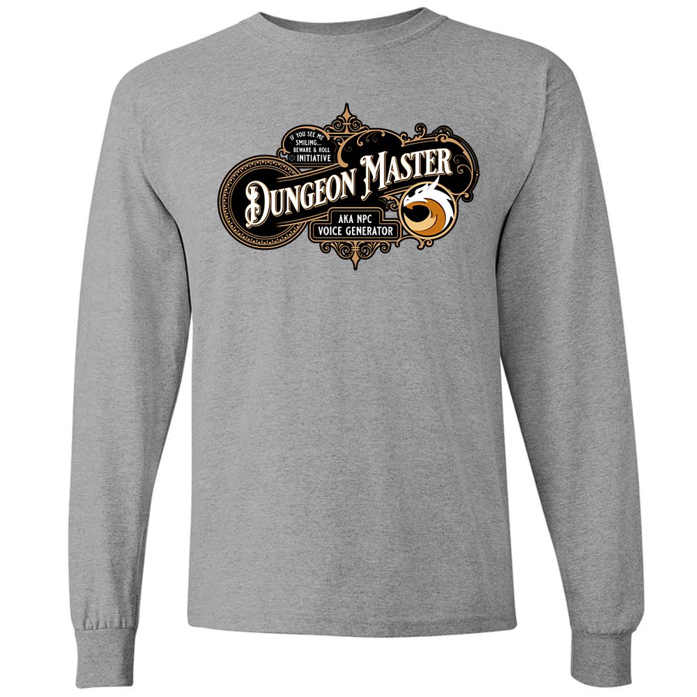 Dungeon Master Long Sleeve T-Shirt - Graphite Heather - 6