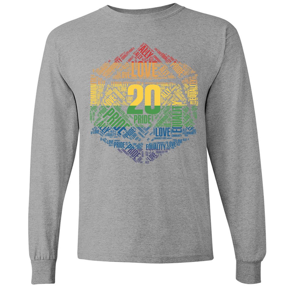 D20 Pride Long Sleeve T-Shirt - Graphite Heather - 6