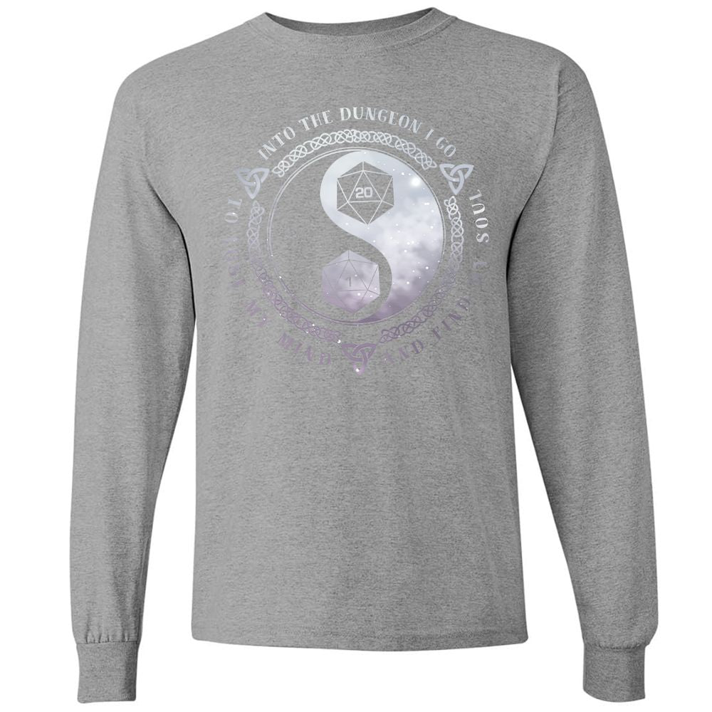 Into The Dungeon I Go Long Sleeve T-Shirt - Graphite Heather - 6