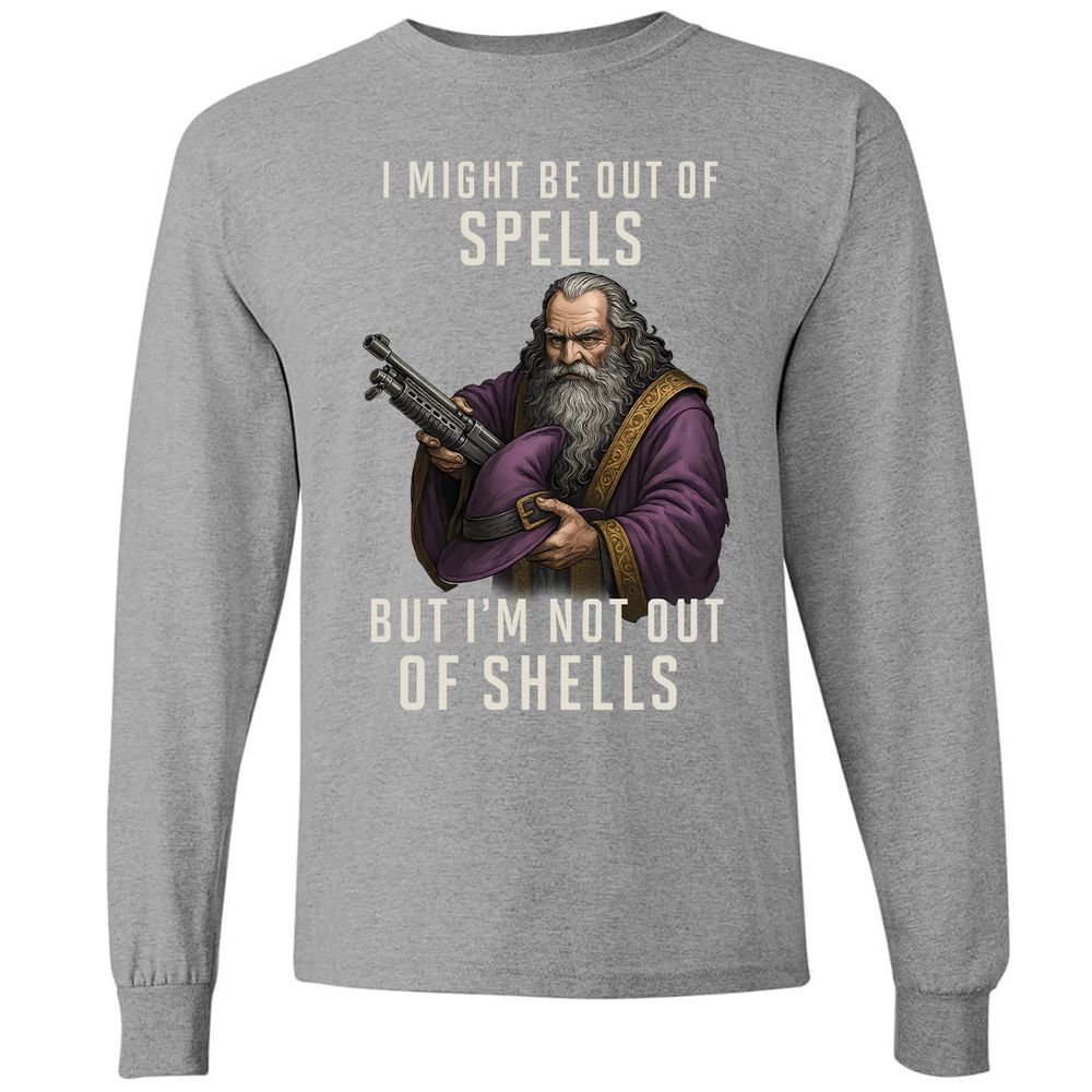 Not Out Of Shells Long Sleeve T-Shirt - Graphite Heather - 6