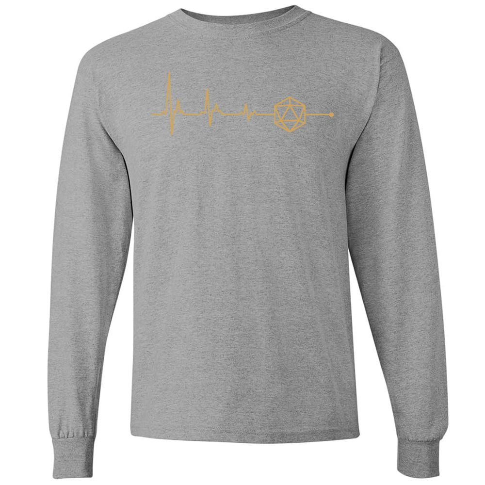 D20 Dice Is My Life Long Sleeve T-Shirt - Graphite Heather - 6