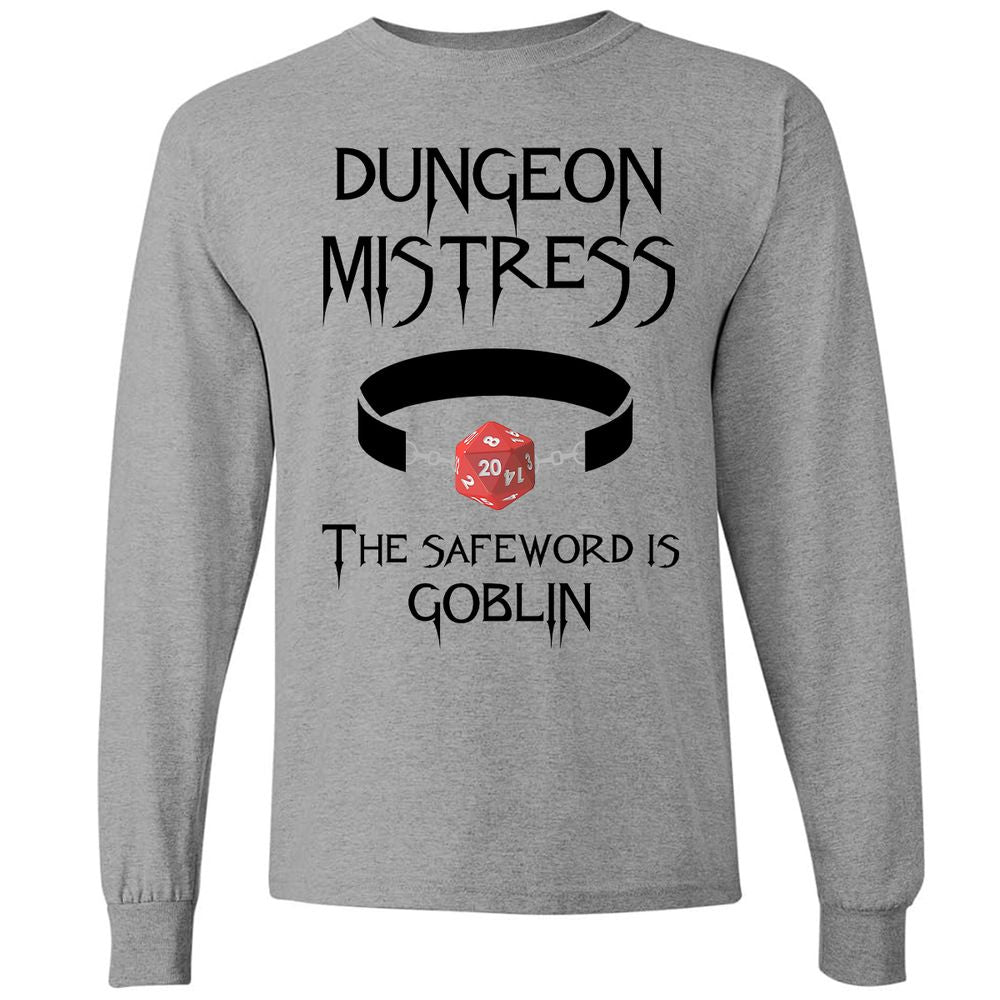 Dungeon Mistress Long Sleeve T-Shirt - Graphite Heather - 6