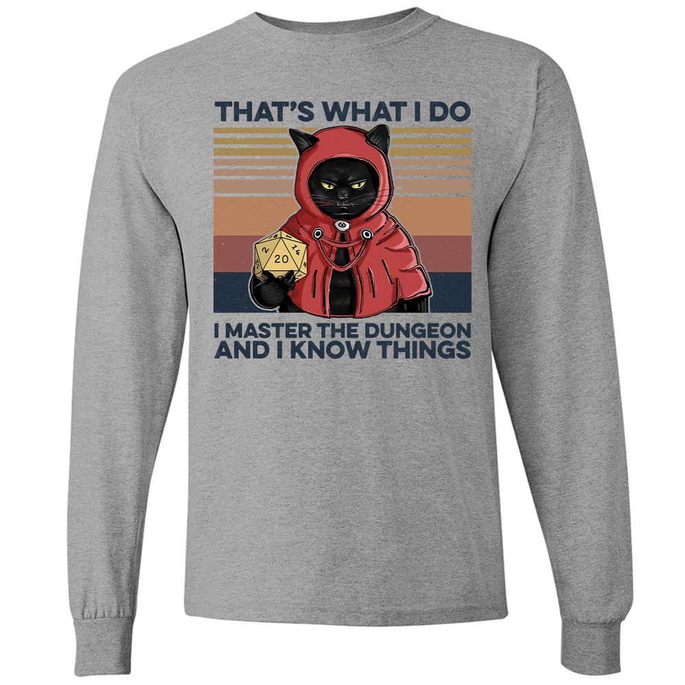 I Master The Dungeons Long Sleeve T-Shirt - Graphite Heather - 6