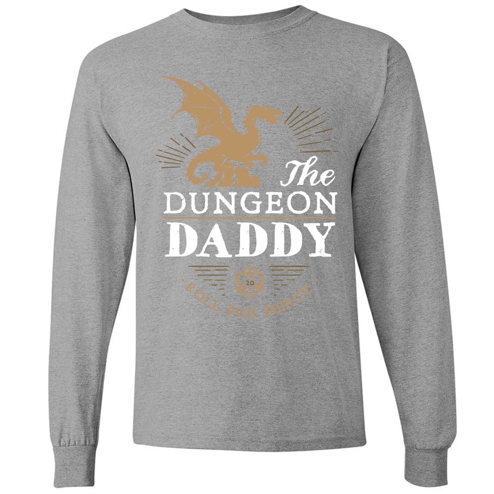 Dungeon Daddy Roll For Mercy Long Sleeve T-Shirt - Graphite Heather - 6