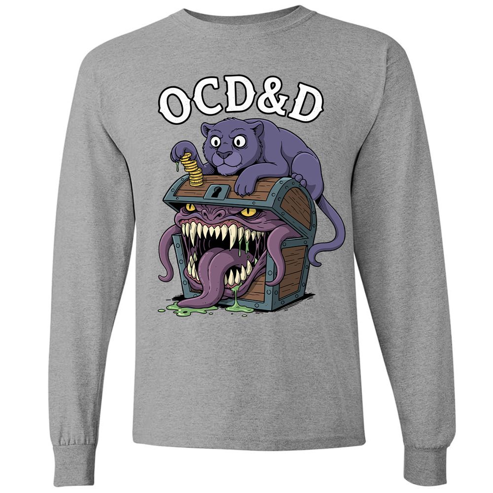 OCD&D Long Sleeve T-Shirt - Graphite Heather - 6