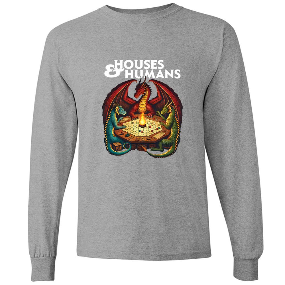Houses & Humans Long Sleeve T-Shirt - Graphite Heather - 6