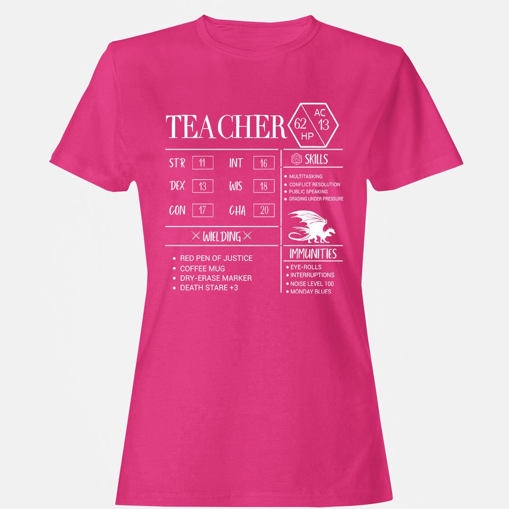 Teacher New Women's T-Shirt - Heliconia - 6