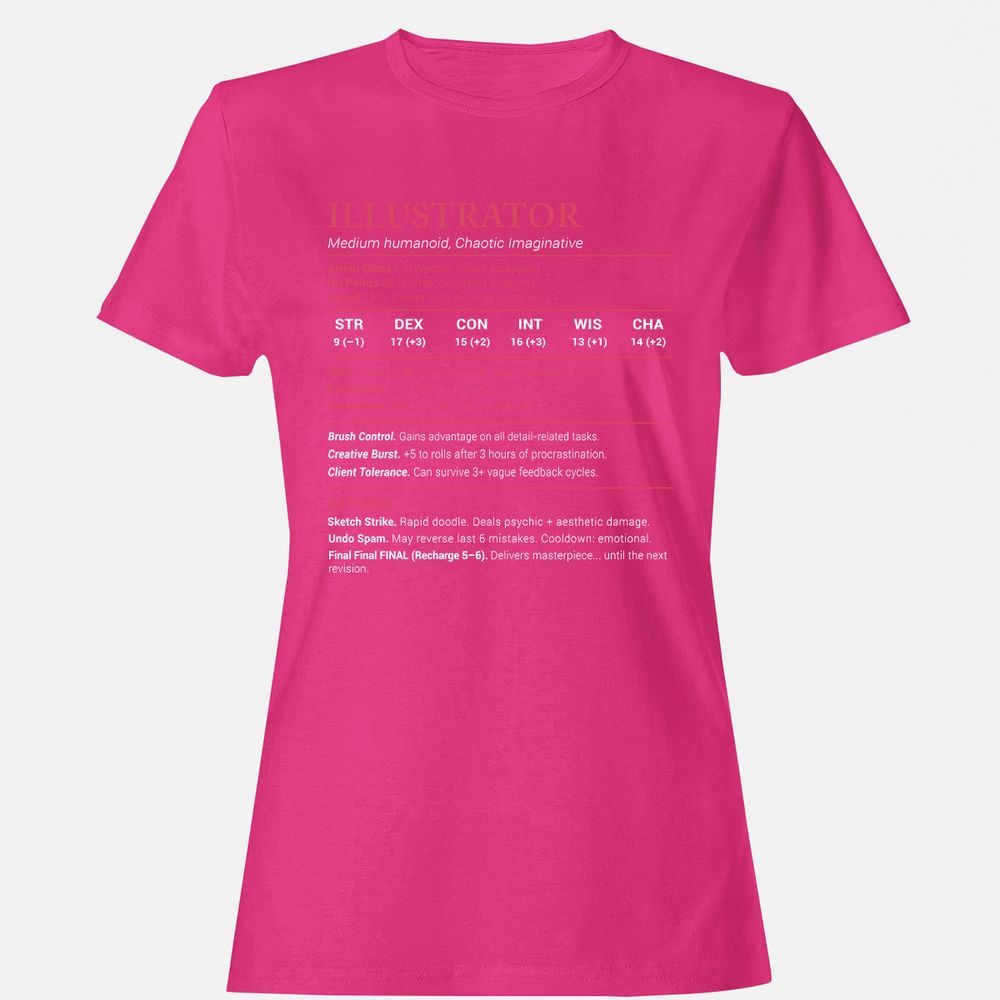 Illustrator Stats Women's T-Shirt - Heliconia - 6