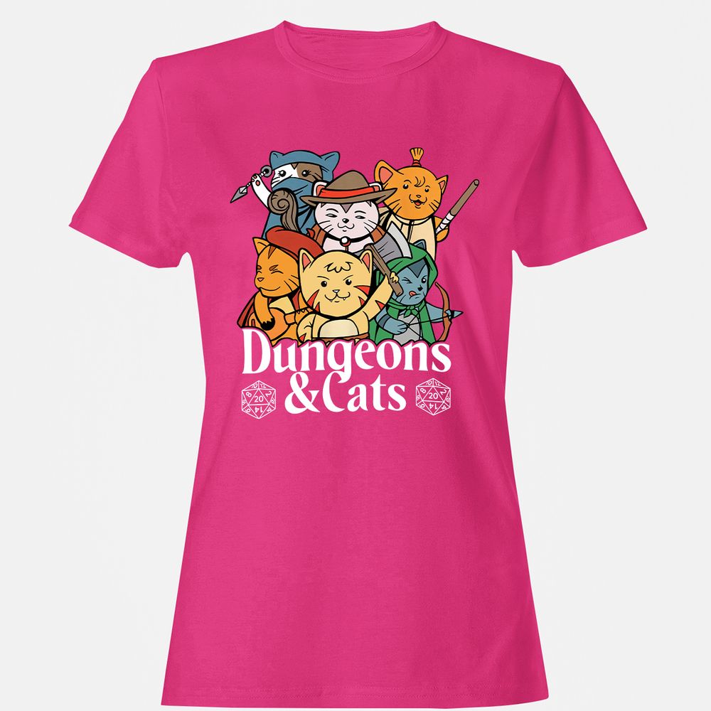 Dungeons & Cats Women's T-Shirt - Heliconia - 6