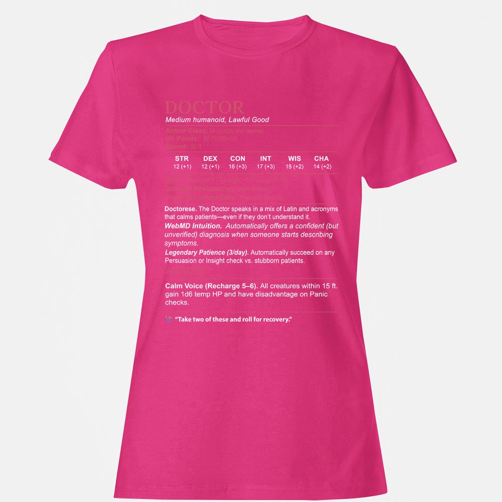 Doctor Stats Women's T-Shirt - Heliconia - 6