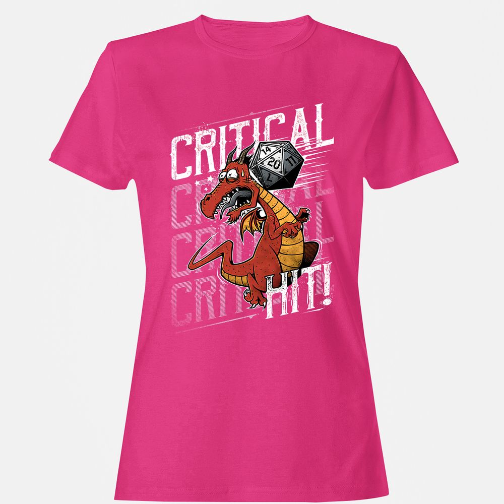 Funny Dragon Critical Hit Women's T-Shirt - Heliconia - 6
