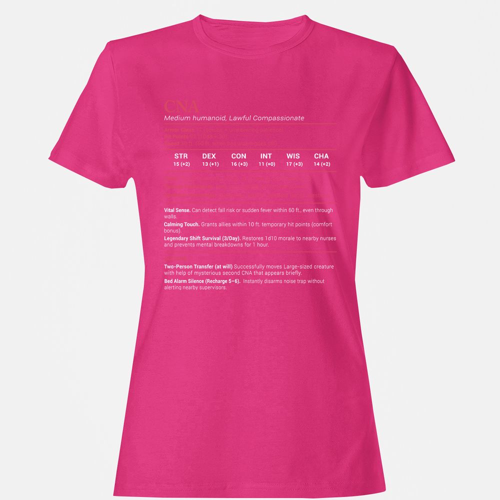 CNA Stats Women's T-Shirt - Heliconia - 6