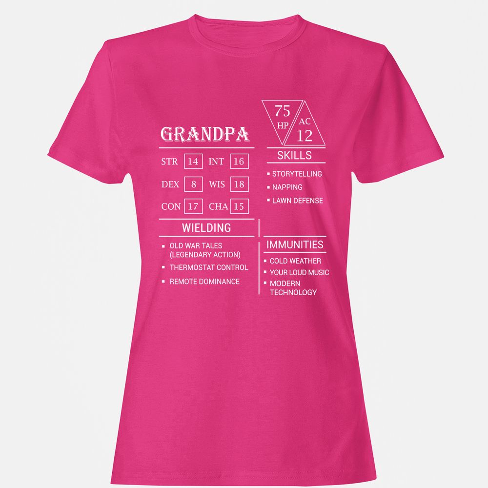 Grandpa Stats Women's T-Shirt - Heliconia - 6