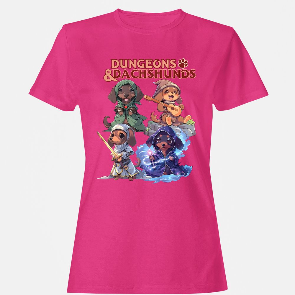 Dungeons & Dachshunds Women's T-Shirt - Heliconia - 6