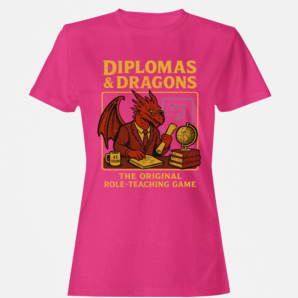 Diplomas & Dragons Women's T-Shirt - Heliconia - 6