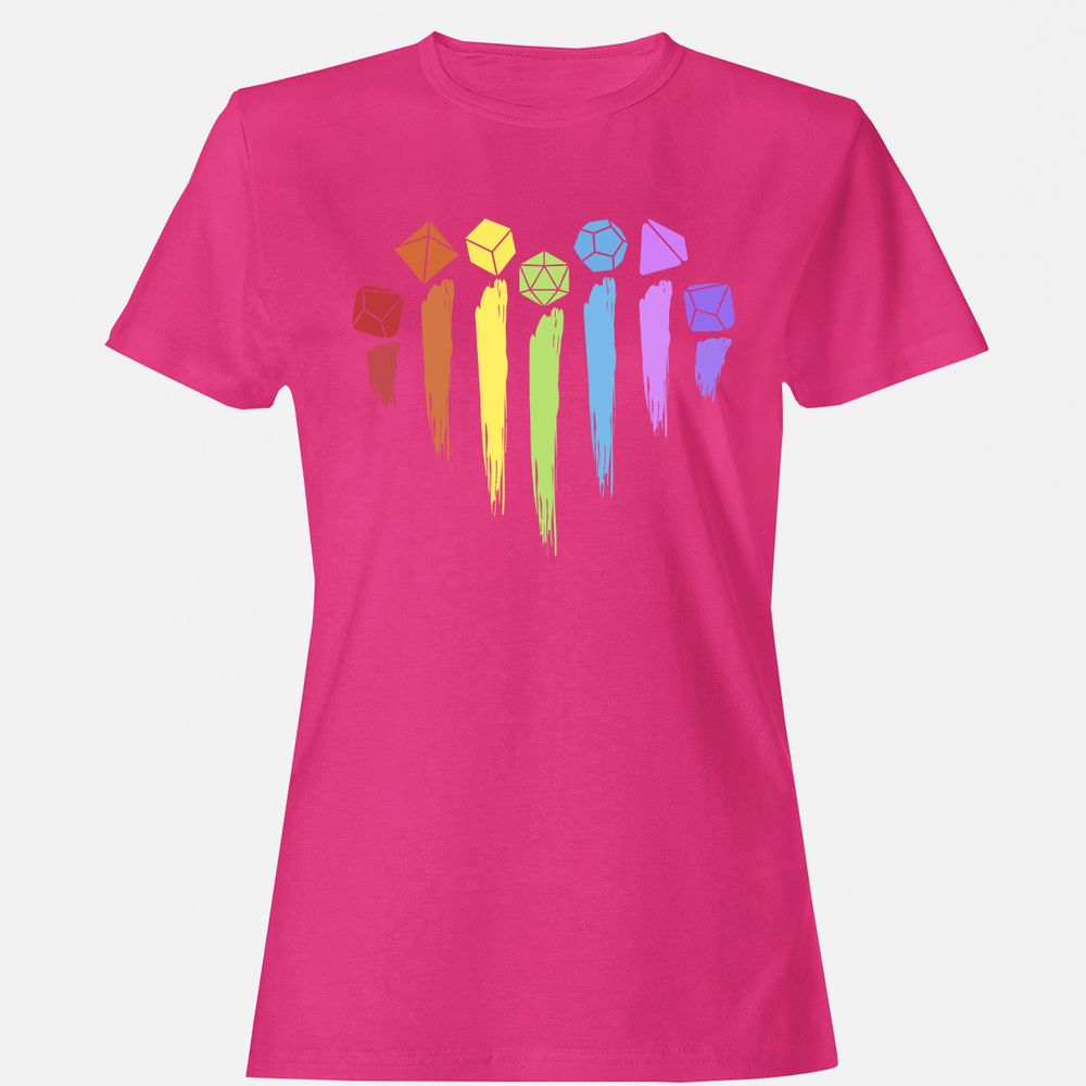 Dice Rainbow Heart Shape - Heliconia - 6