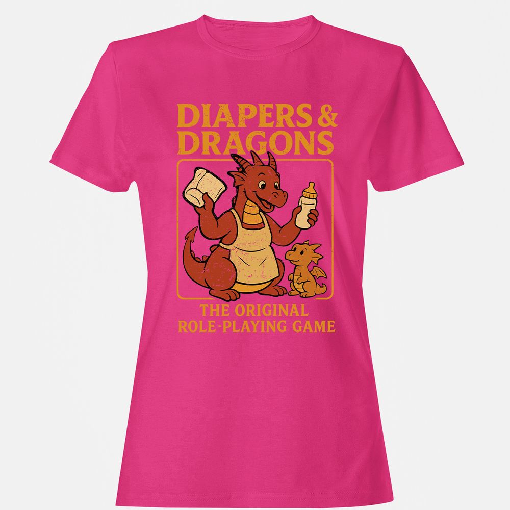 Diapers & Dragons Women's T-Shirt - Heliconia - 6