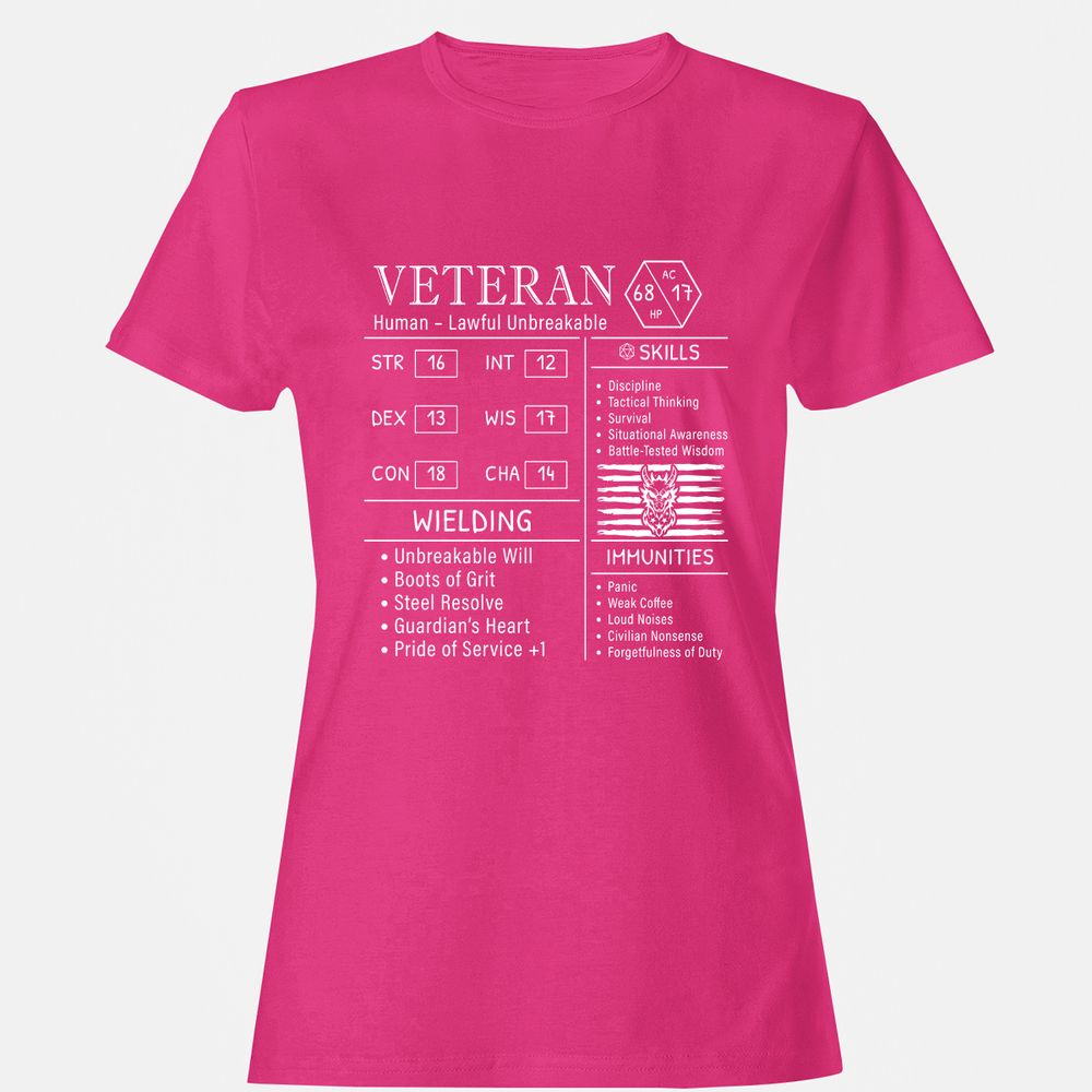 2710 veteran stats new Women's T-Shirt - Heliconia - 6