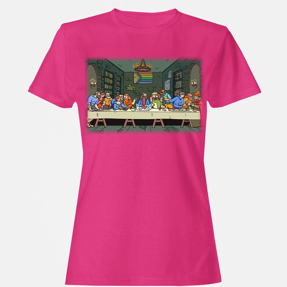 DnD Characters Pride Themed The Last Supper Shirt Women's T-Shirt - Heliconia - 6